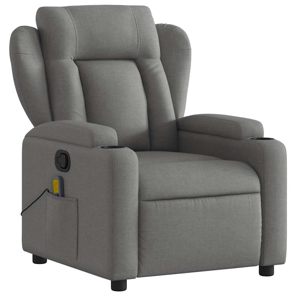 Massagestoel in donkergrijze stof is nu te koop bij PeponiXL, paradijselijk wonen!