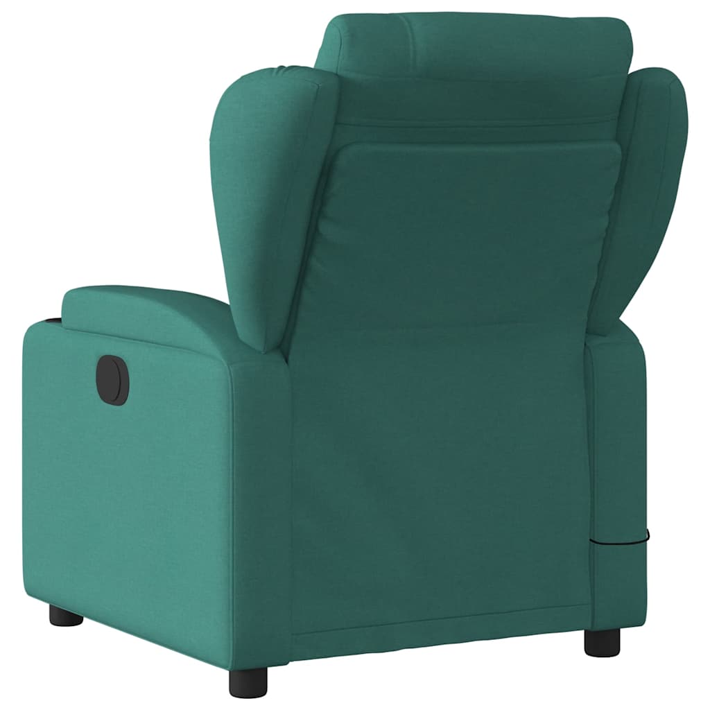 Massagestoel met donkergroene stof is nu te koop bij PeponiXL, paradijselijk wonen!
