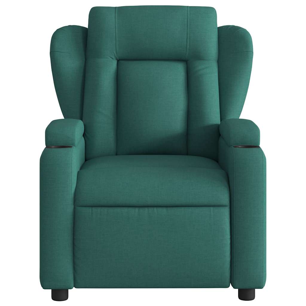 Massagestoel met donkergroene stof is nu te koop bij PeponiXL, paradijselijk wonen!