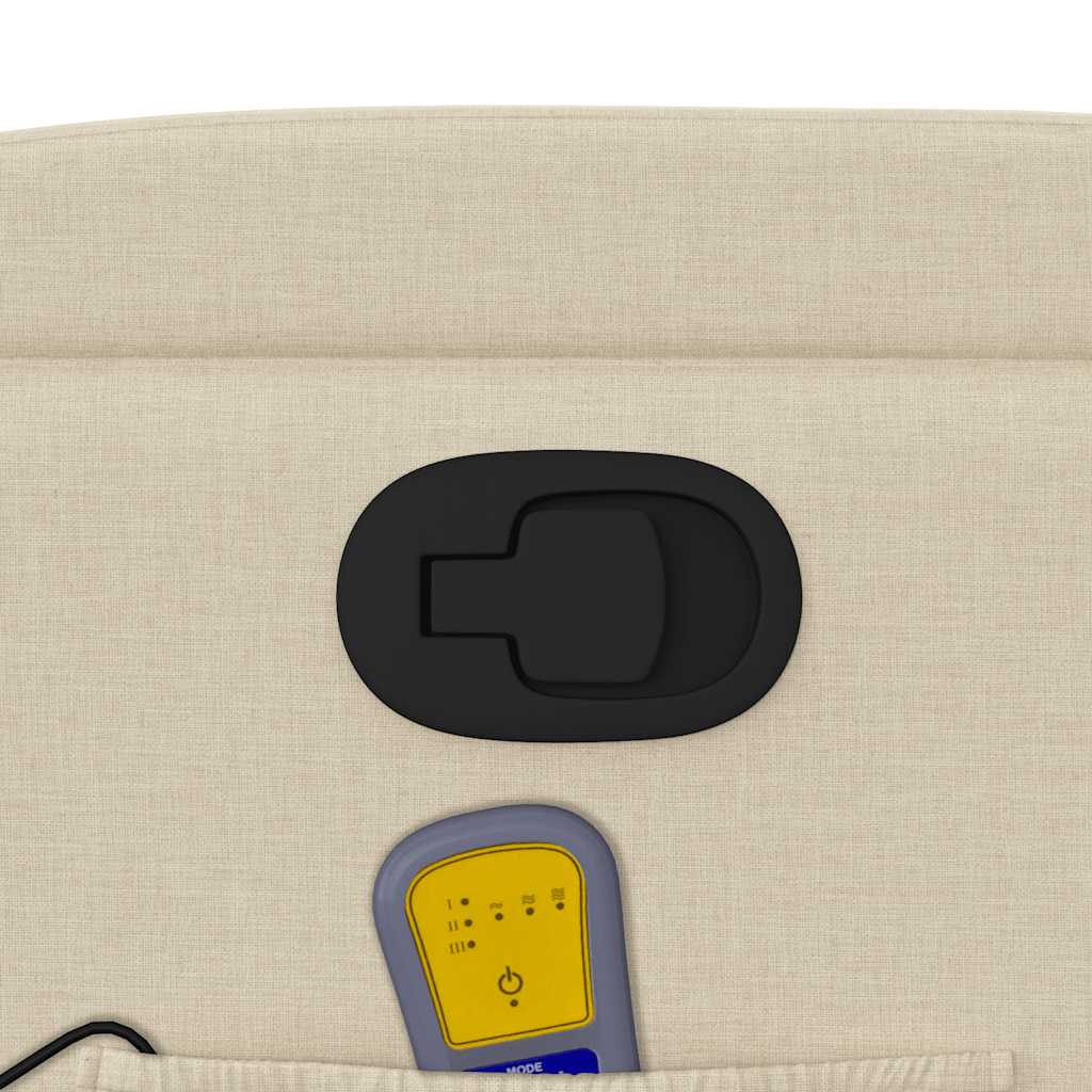 Massagestoel met crèmekleurige stof is nu te koop bij PeponiXL, paradijselijk wonen!