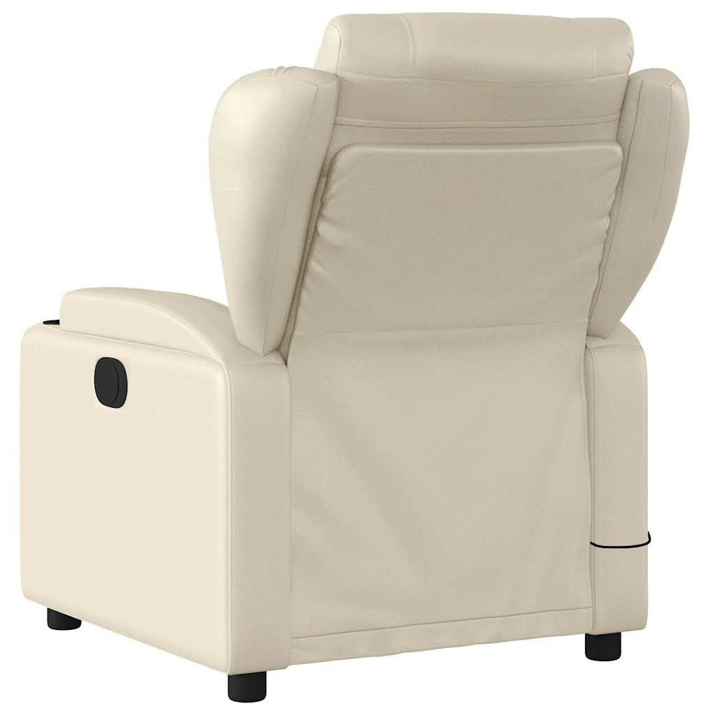 Massagestoel van kunstleer in crèmekleur is nu te koop bij PeponiXL, paradijselijk wonen!