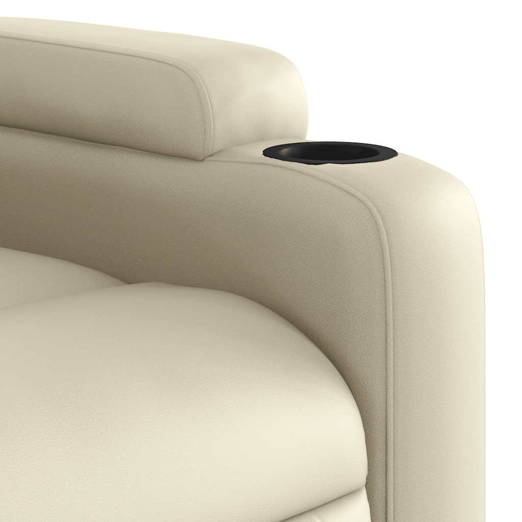 Massagestoel van kunstleer in crèmekleur is nu te koop bij PeponiXL, paradijselijk wonen!