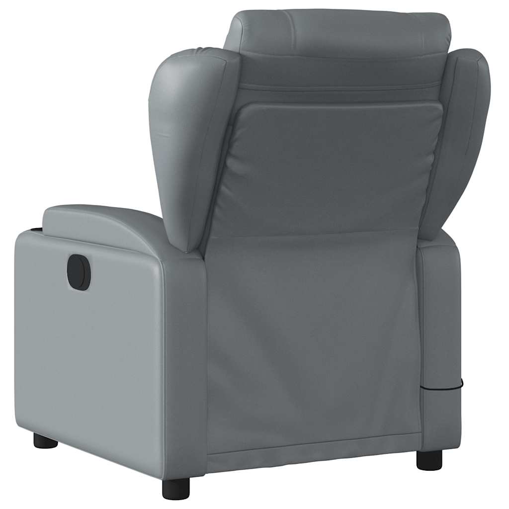 Massagestoel van grijs kunstleer is nu te koop bij PeponiXL, paradijselijk wonen!