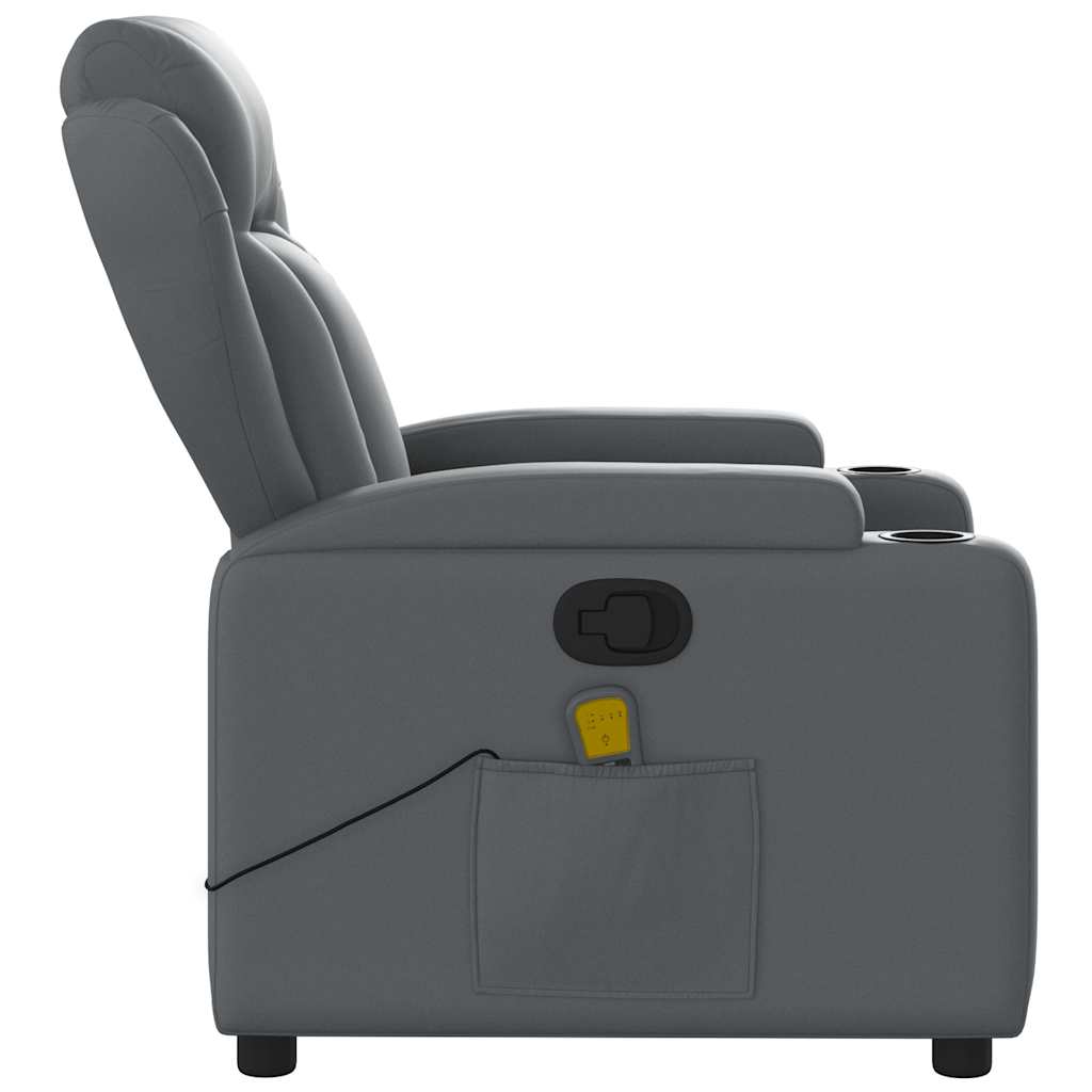Massagestoel van grijs kunstleer is nu te koop bij PeponiXL, paradijselijk wonen!