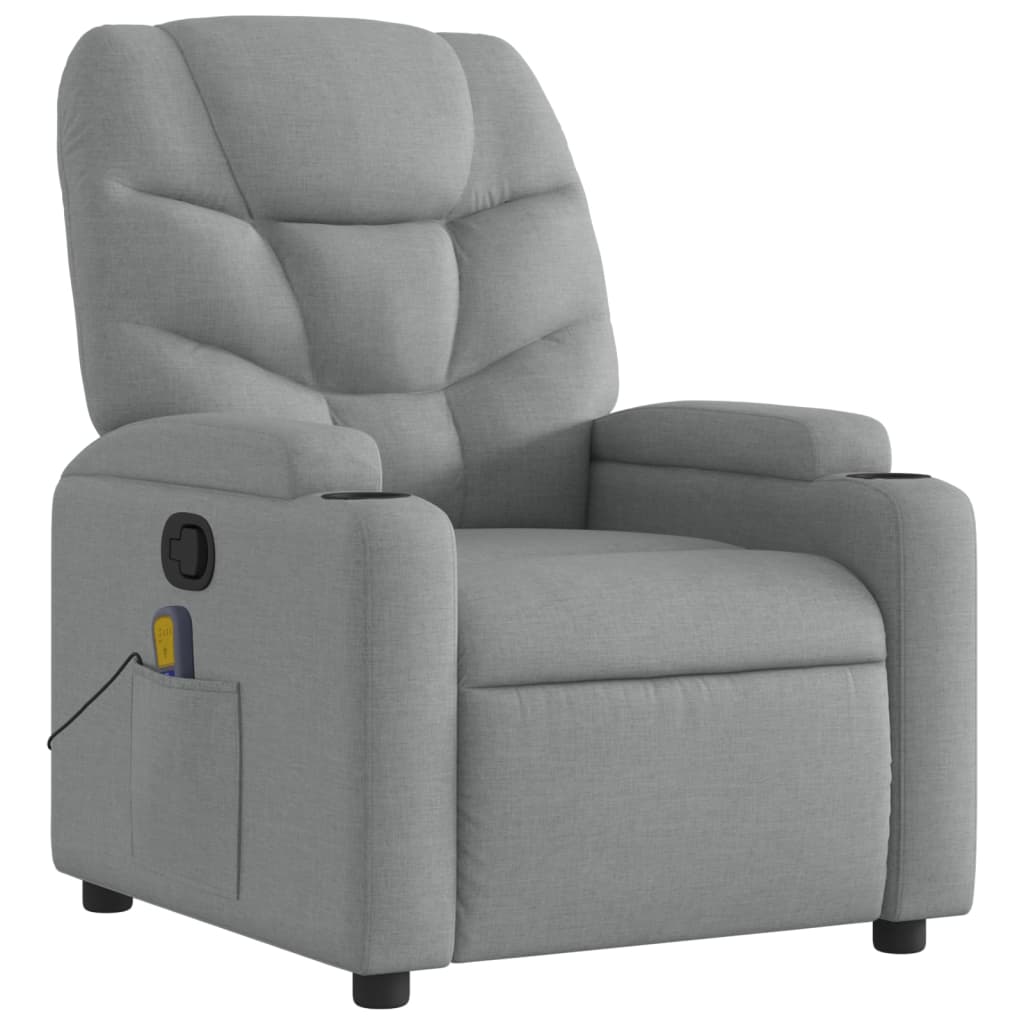 Massagestoel met lichtgrijze stof is nu te koop bij PeponiXL, paradijselijk wonen!