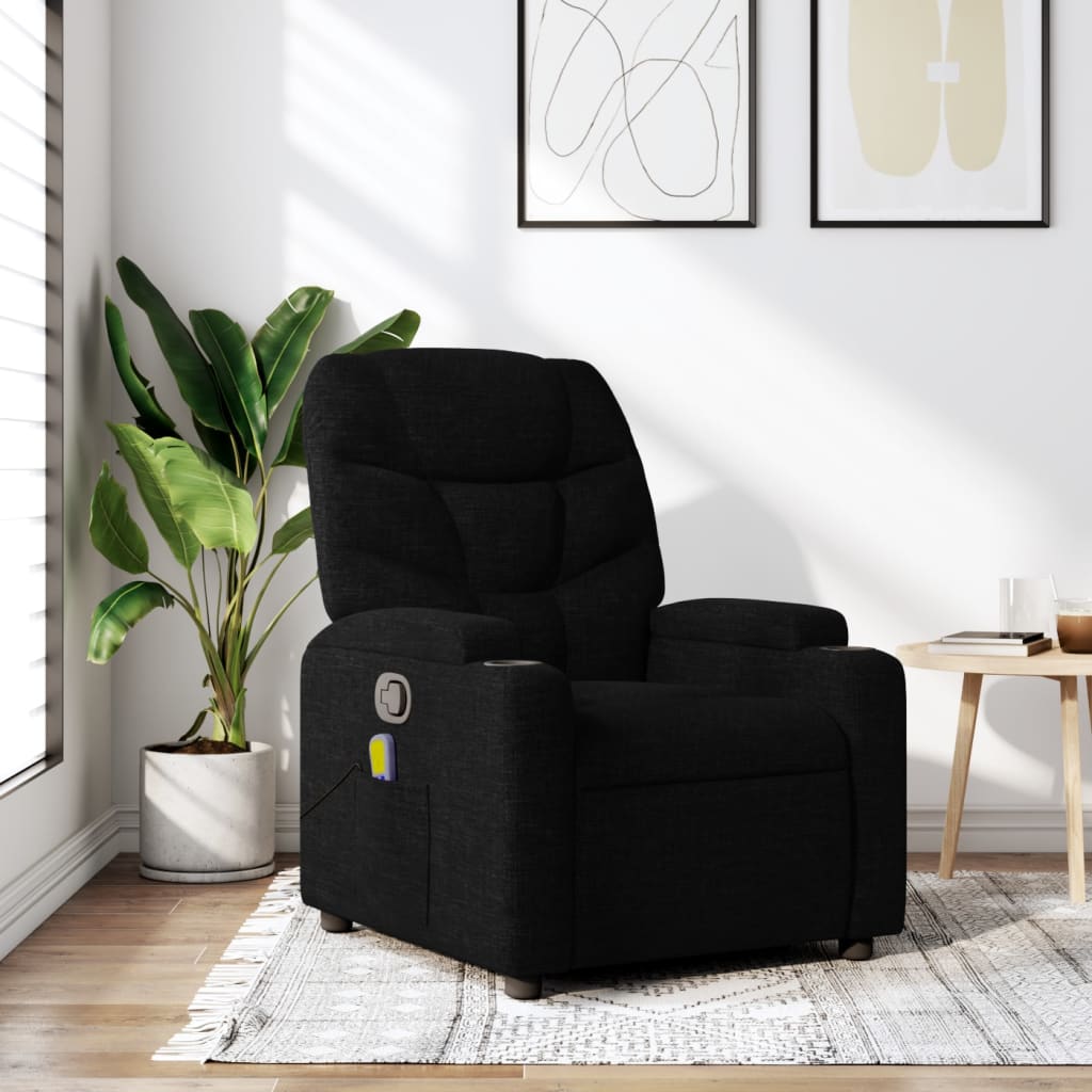 Massagestoel met zwarte stof is nu te koop bij PeponiXL, paradijselijk wonen!
