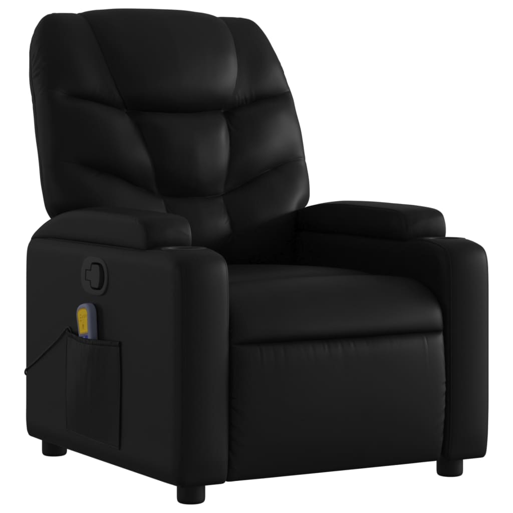 Massagestoel van zwart kunstleer is nu te koop bij PeponiXL, paradijselijk wonen!