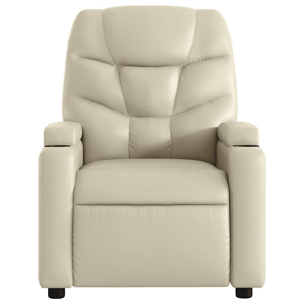 Massagestoel van kunstleer in crèmekleur is nu te koop bij PeponiXL, paradijselijk wonen!