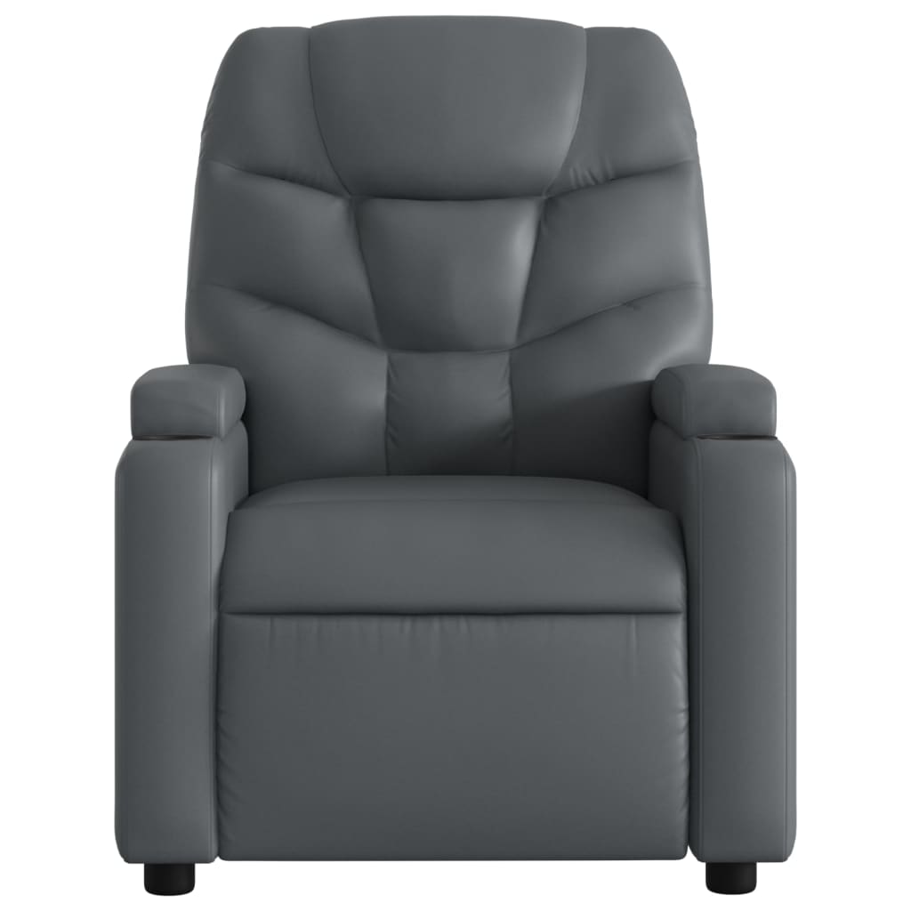 Massagestoel van grijs kunstleer is nu te koop bij PeponiXL, paradijselijk wonen!