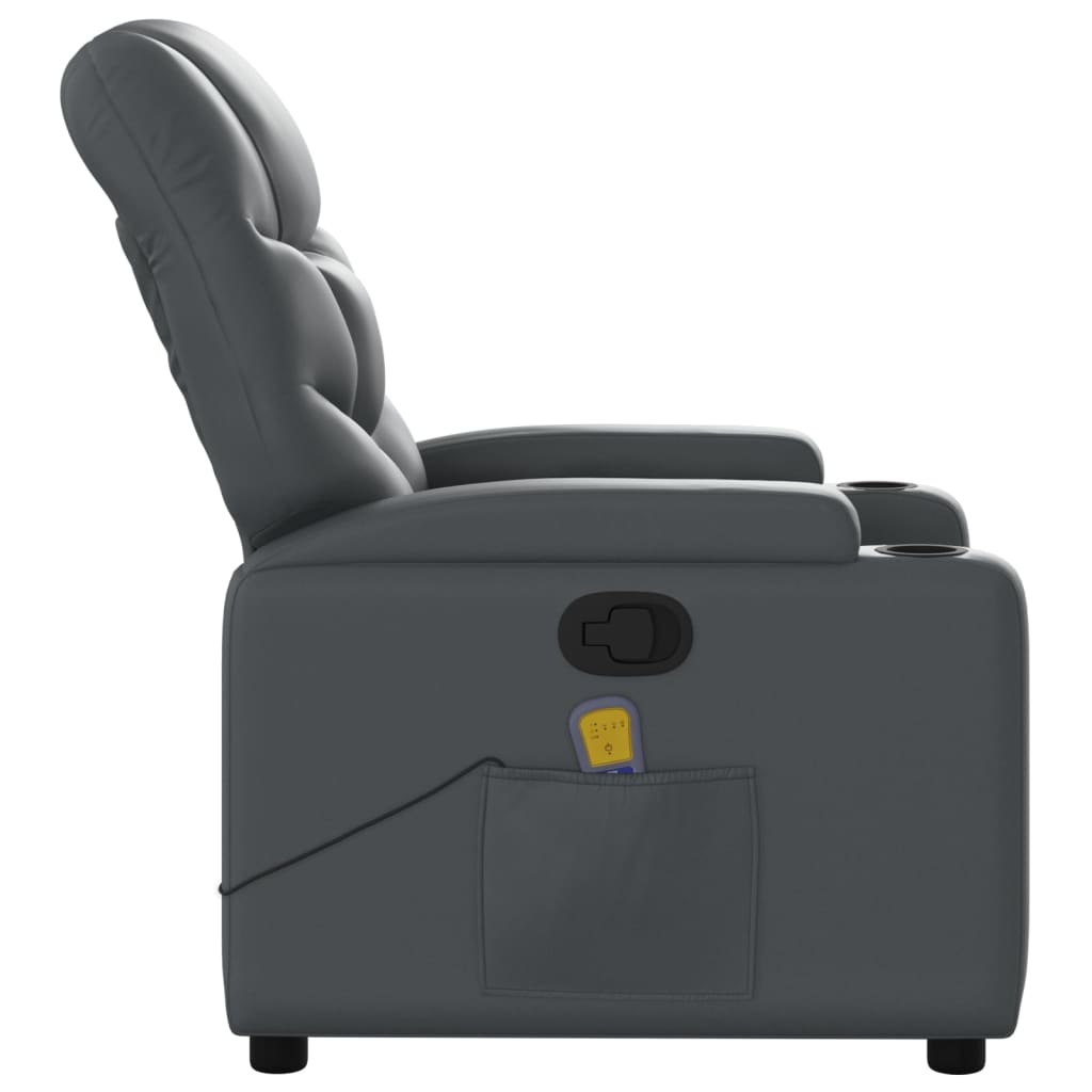 Massagestoel van grijs kunstleer is nu te koop bij PeponiXL, paradijselijk wonen!