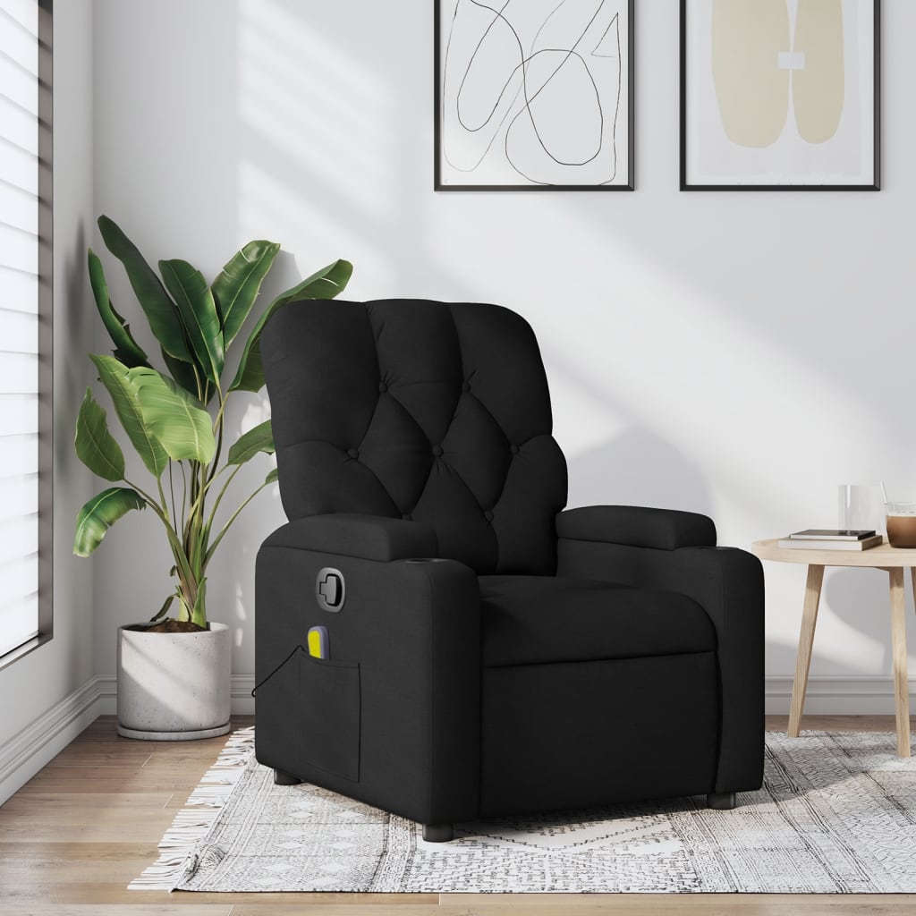 Massagestoel met zwarte stof is nu te koop bij PeponiXL, paradijselijk wonen!