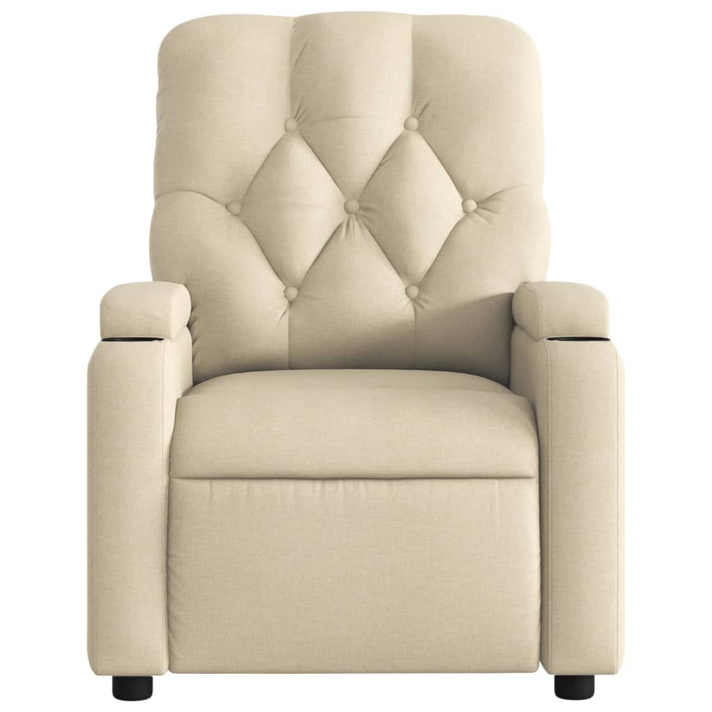 Massagestoel met crèmekleurige stof is nu te koop bij PeponiXL, paradijselijk wonen!