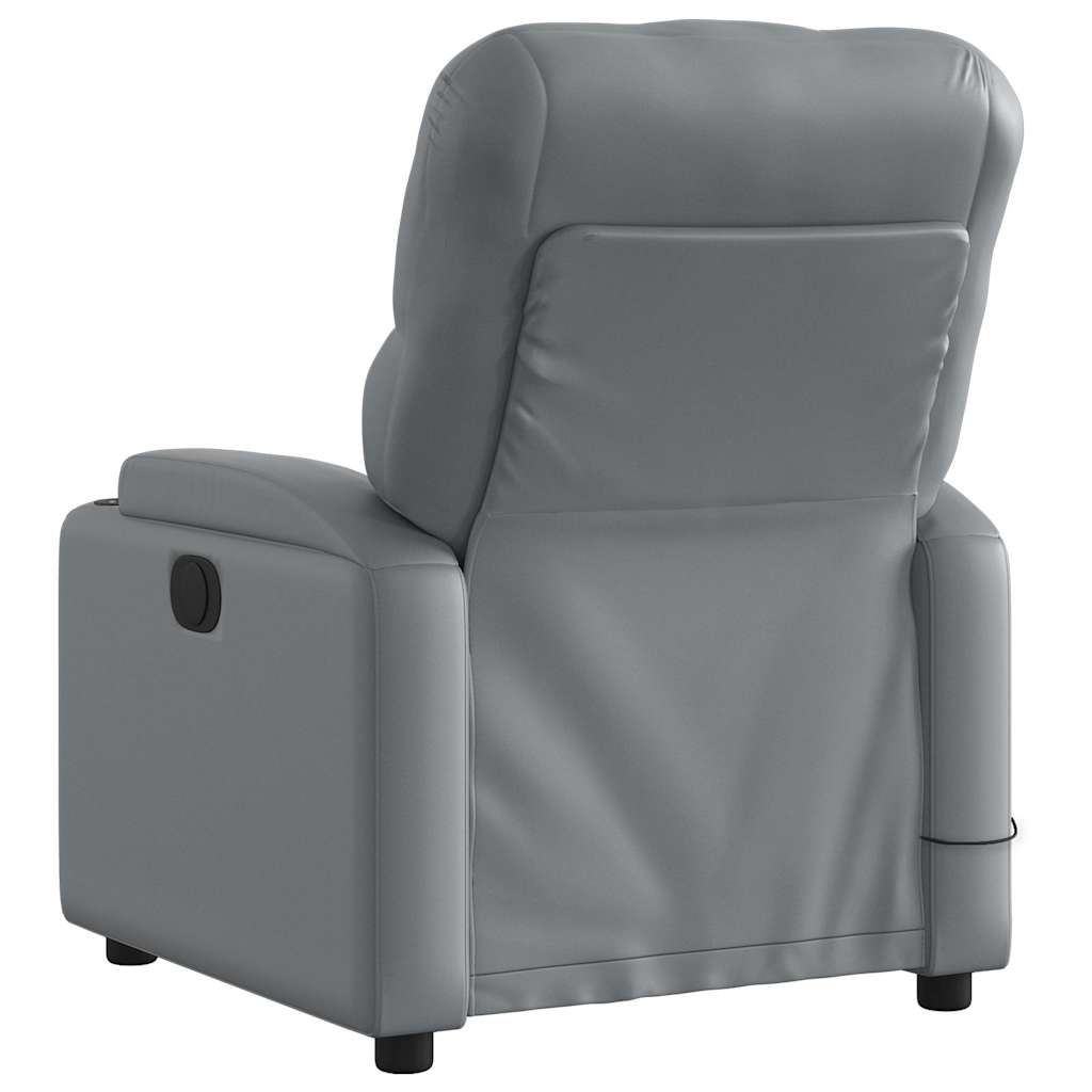 Massagestoel van grijs kunstleer is nu te koop bij PeponiXL, paradijselijk wonen!