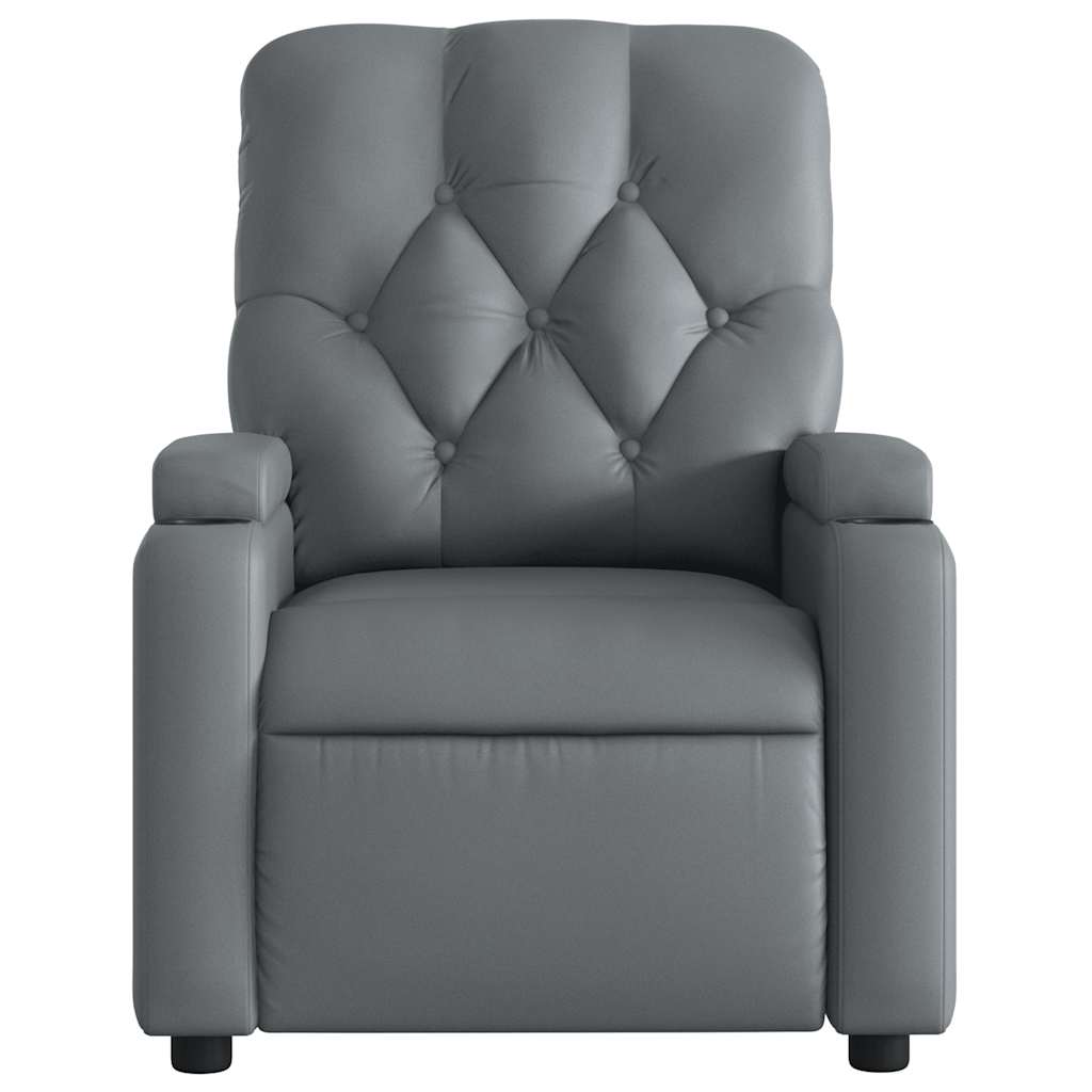 Massagestoel van grijs kunstleer is nu te koop bij PeponiXL, paradijselijk wonen!