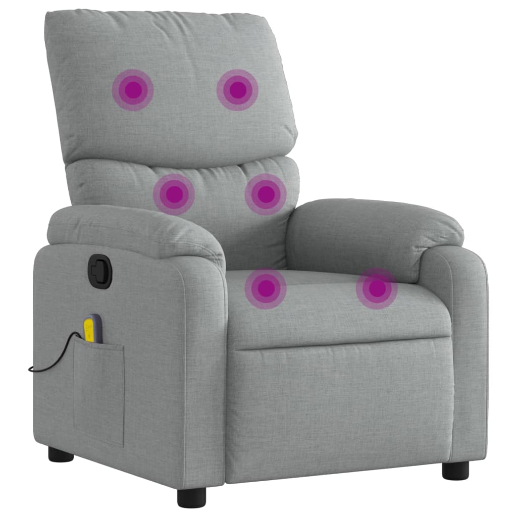 Massagestoel met lichtgrijze stof is nu te koop bij PeponiXL, paradijselijk wonen!