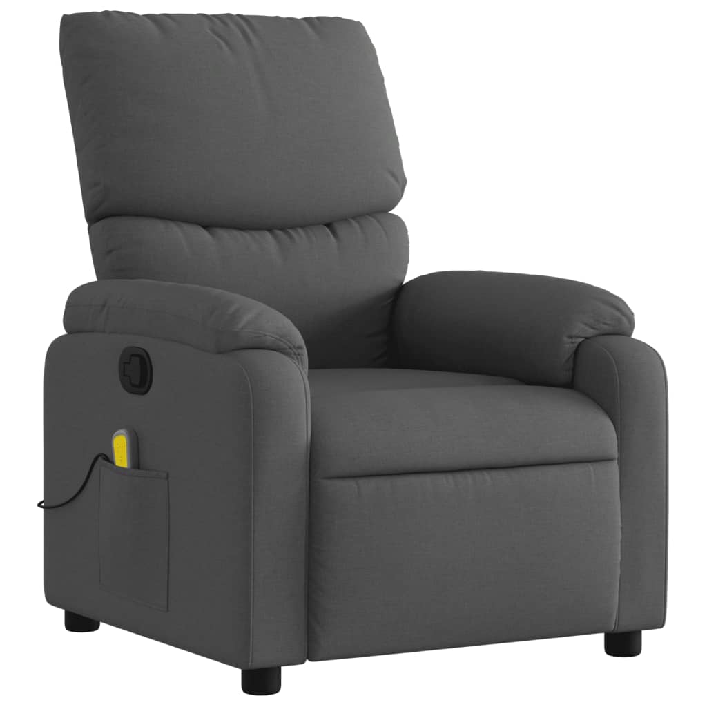 Massagestoel in donkergrijze stof is nu te koop bij PeponiXL, paradijselijk wonen!