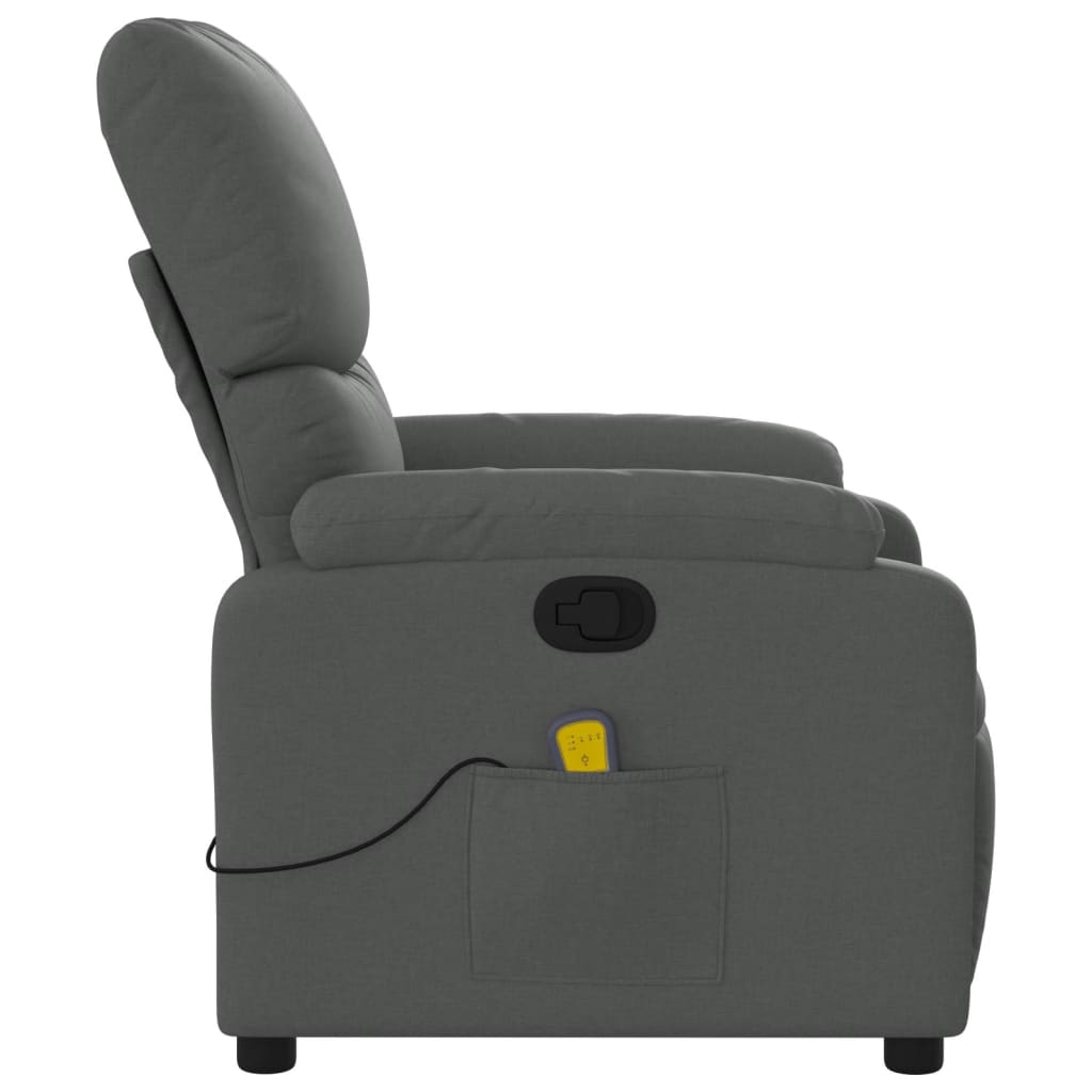 Massagestoel in donkergrijze stof is nu te koop bij PeponiXL, paradijselijk wonen!