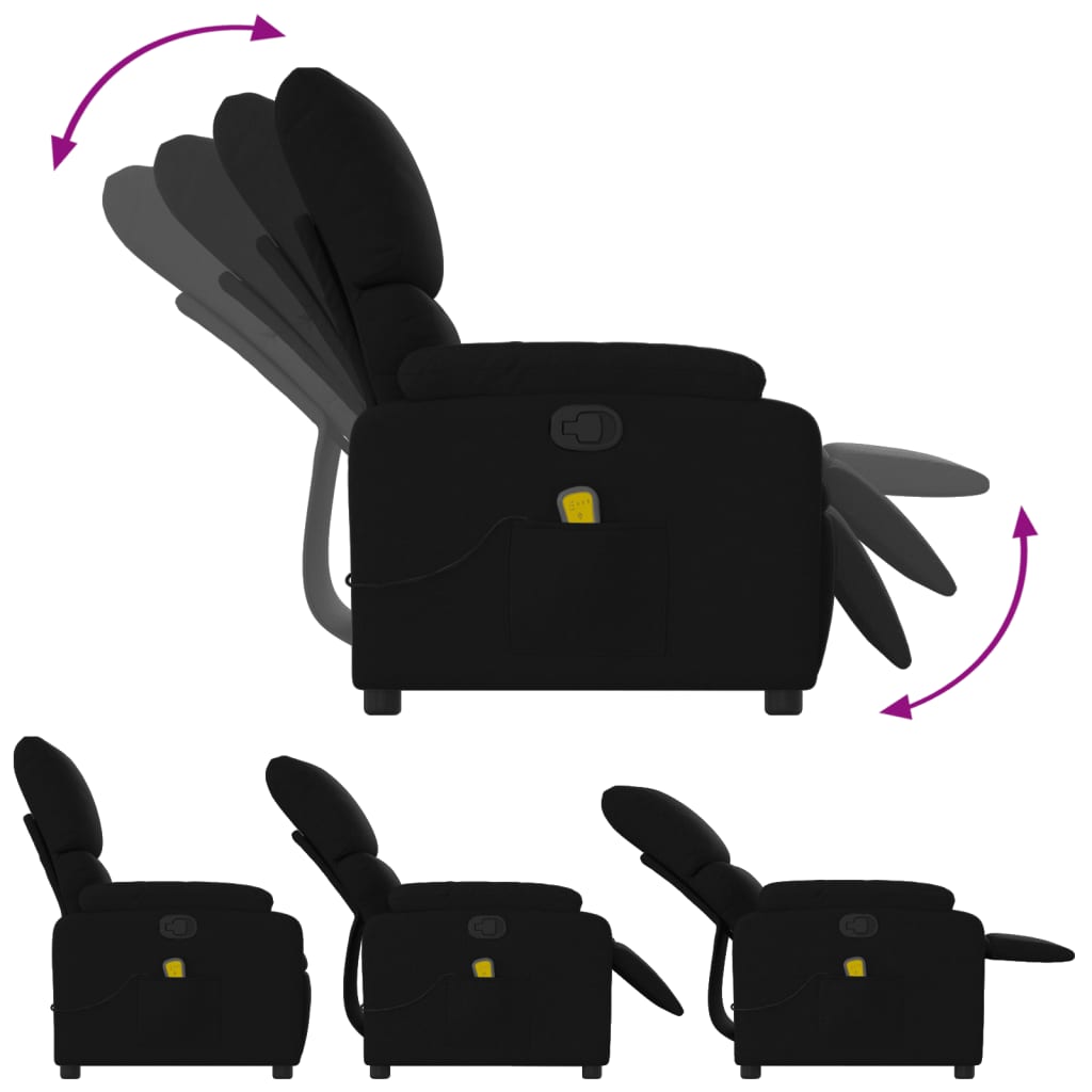 Massagestoel met zwarte stof is nu te koop bij PeponiXL, paradijselijk wonen!