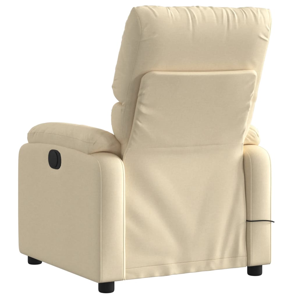 Massagestoel met crèmekleurige stof is nu te koop bij PeponiXL, paradijselijk wonen!