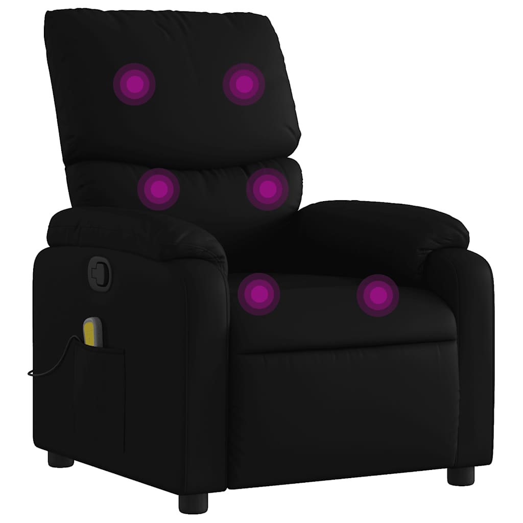 Massagestoel van zwart kunstleer is nu te koop bij PeponiXL, paradijselijk wonen!