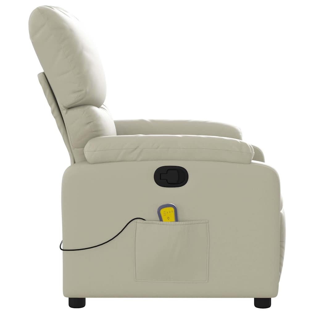 Massagestoel van kunstleer in crèmekleur is nu te koop bij PeponiXL, paradijselijk wonen!