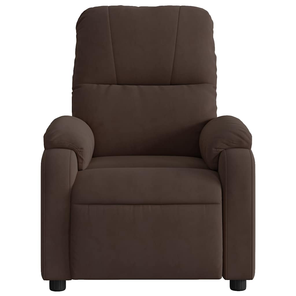 Massagestoel van microvezelstof in bruin is nu te koop bij PeponiXL, paradijselijk wonen!