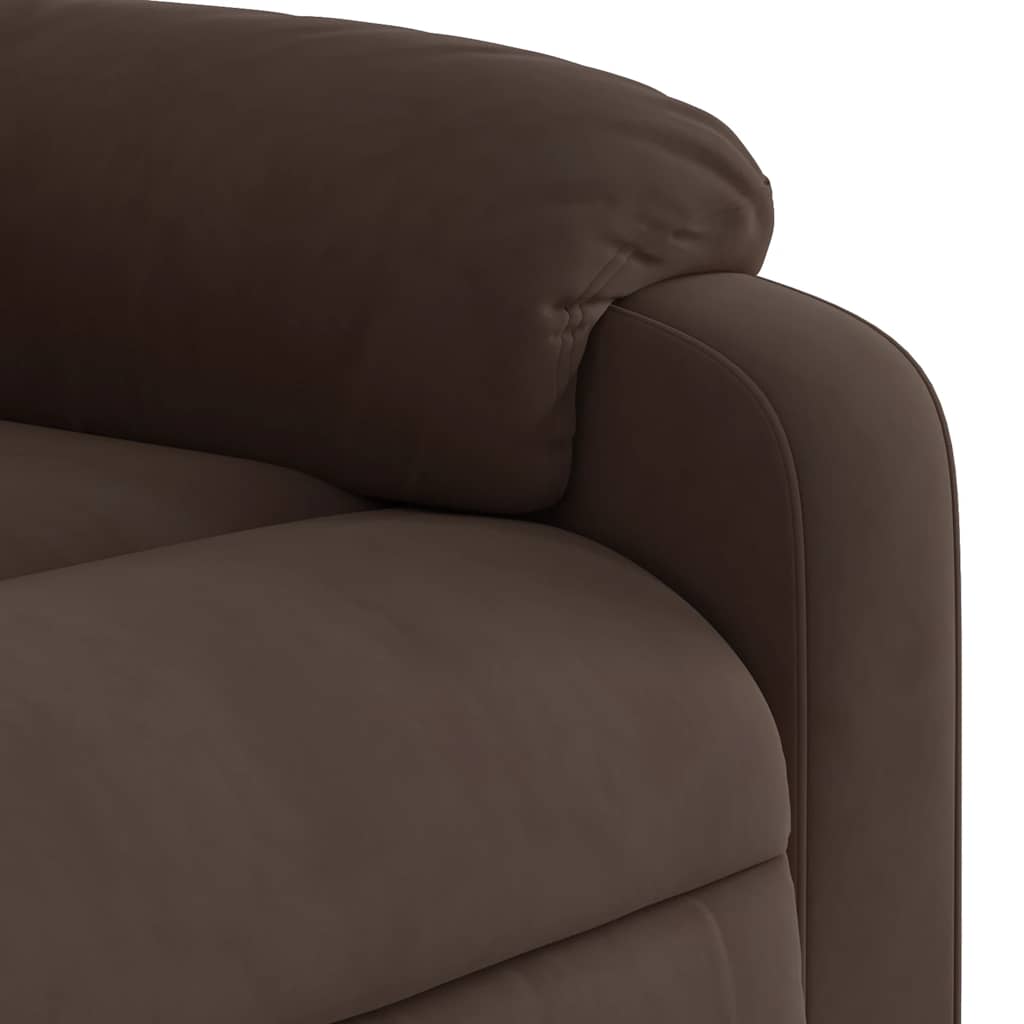 Massagestoel van microvezelstof in bruin is nu te koop bij PeponiXL, paradijselijk wonen!