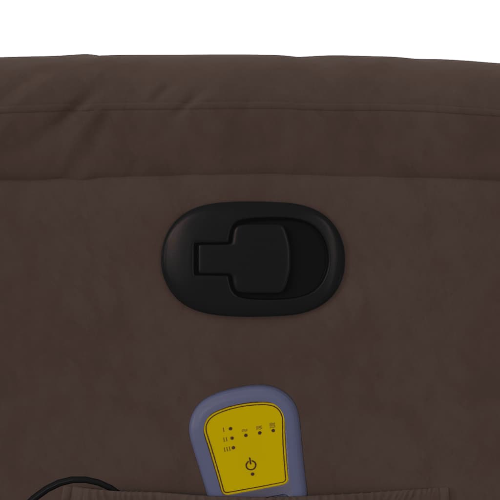 Massagestoel van microvezelstof in bruin is nu te koop bij PeponiXL, paradijselijk wonen!