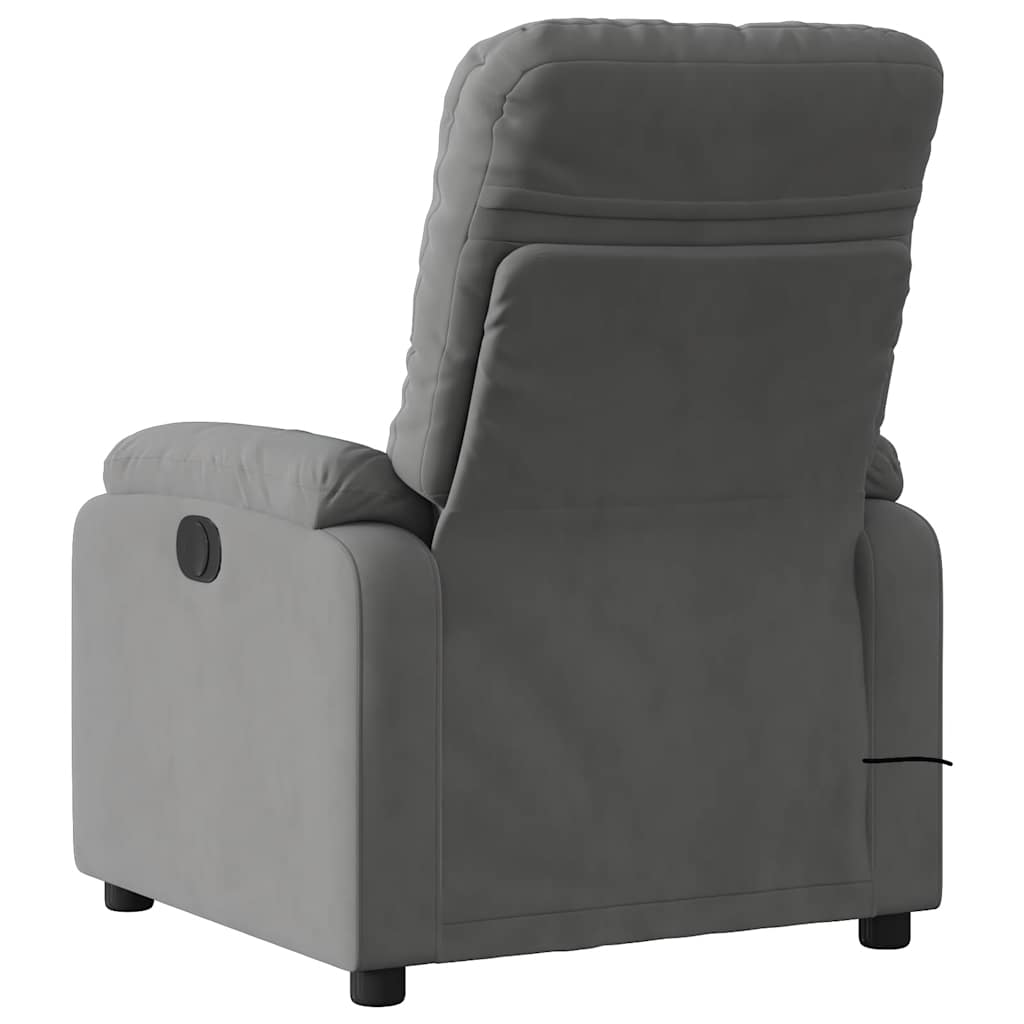 Massagestoel in donkergrijs microvezelstof is nu te koop bij PeponiXL, paradijselijk wonen!