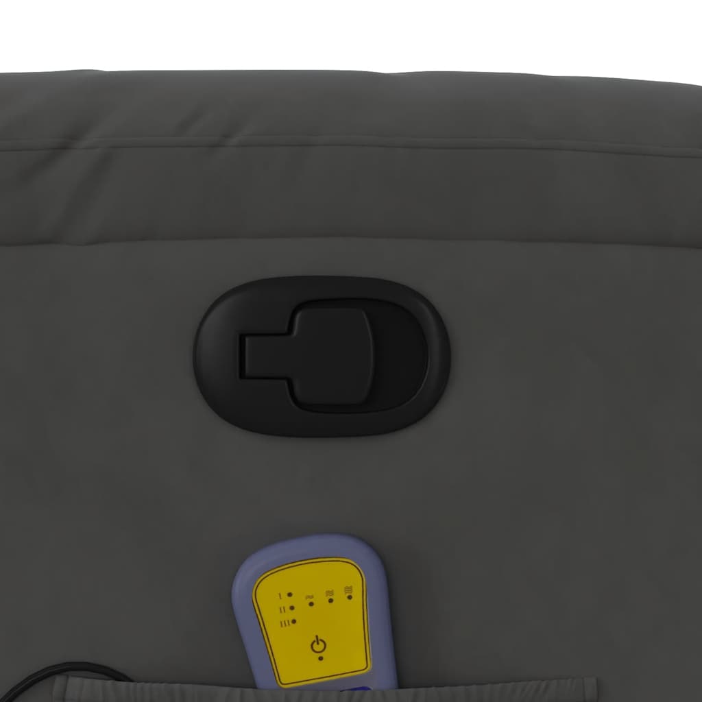 Massagestoel in donkergrijs microvezelstof is nu te koop bij PeponiXL, paradijselijk wonen!