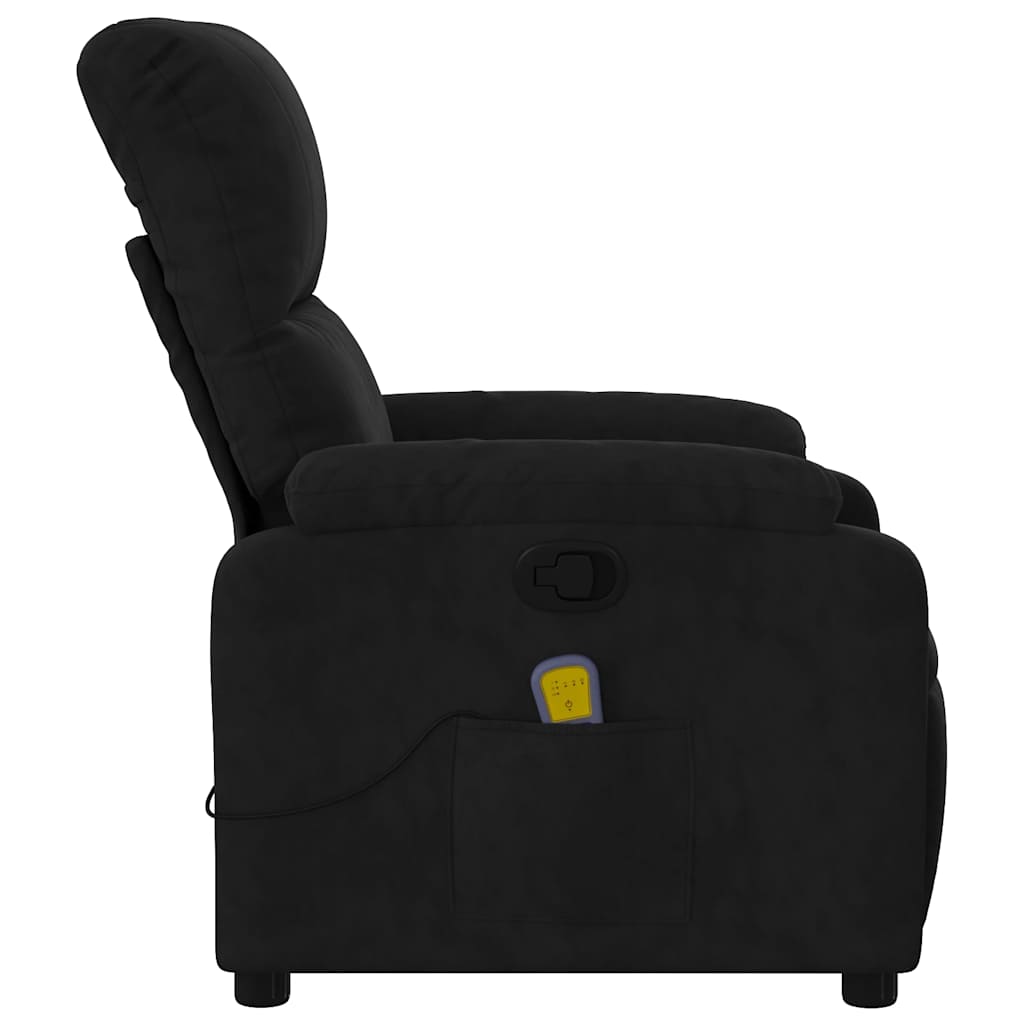 Massagestoel van zwarte microvezelstof is nu te koop bij PeponiXL, paradijselijk wonen!