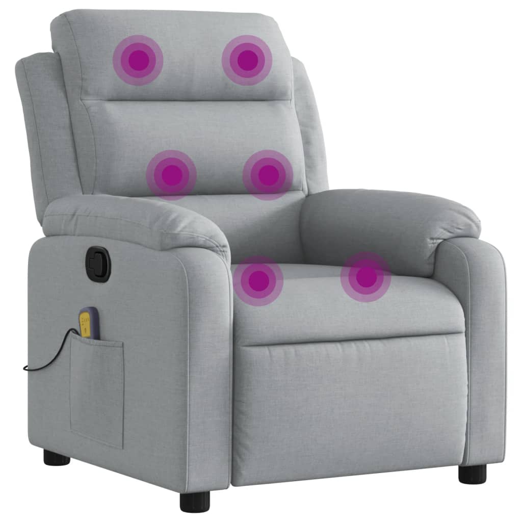 Massagestoel met lichtgrijze stof is nu te koop bij PeponiXL, paradijselijk wonen!
