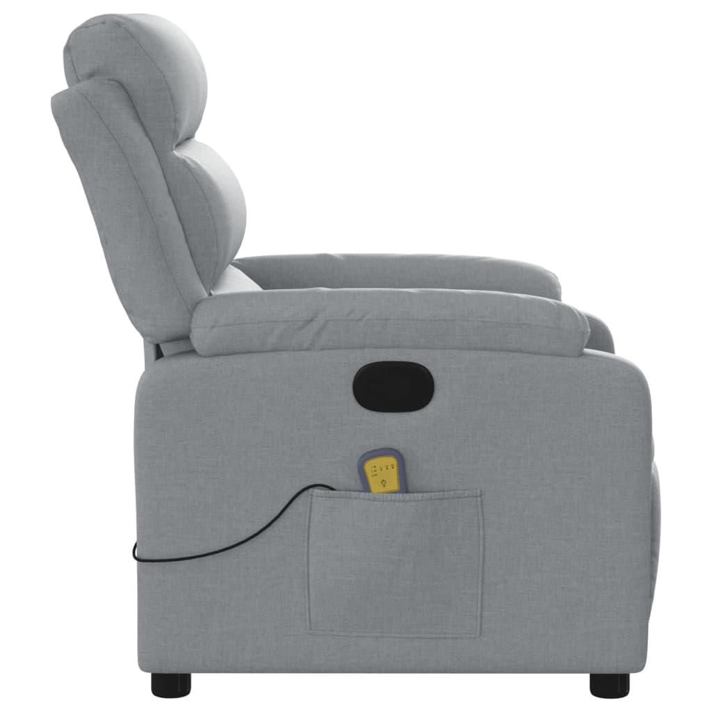 Massagestoel met lichtgrijze stof is nu te koop bij PeponiXL, paradijselijk wonen!