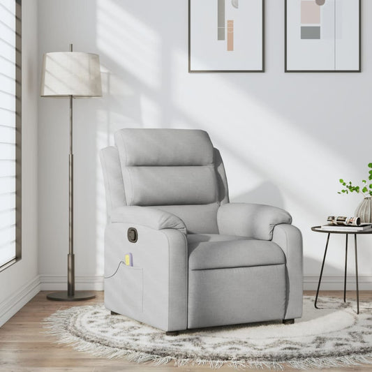 Massagestoel met lichtgrijze stof is nu te koop bij PeponiXL, paradijselijk wonen!