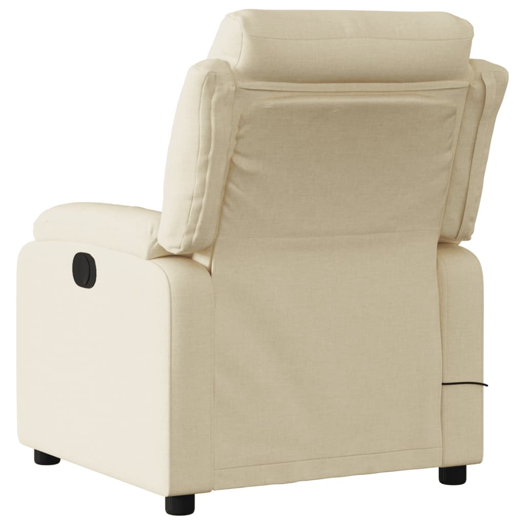 Massagestoel met crèmekleurige stof is nu te koop bij PeponiXL, paradijselijk wonen!
