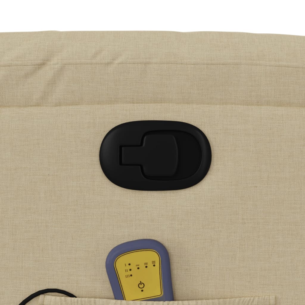 Massagestoel met crèmekleurige stof is nu te koop bij PeponiXL, paradijselijk wonen!