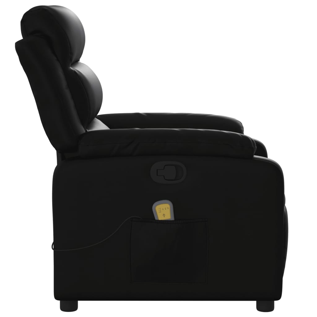 Massagestoel van zwart kunstleer is nu te koop bij PeponiXL, paradijselijk wonen!
