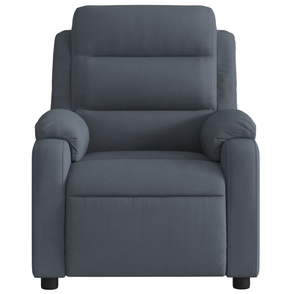 Massagestoel in donkergrijs fluweel is nu te koop bij PeponiXL, paradijselijk wonen!