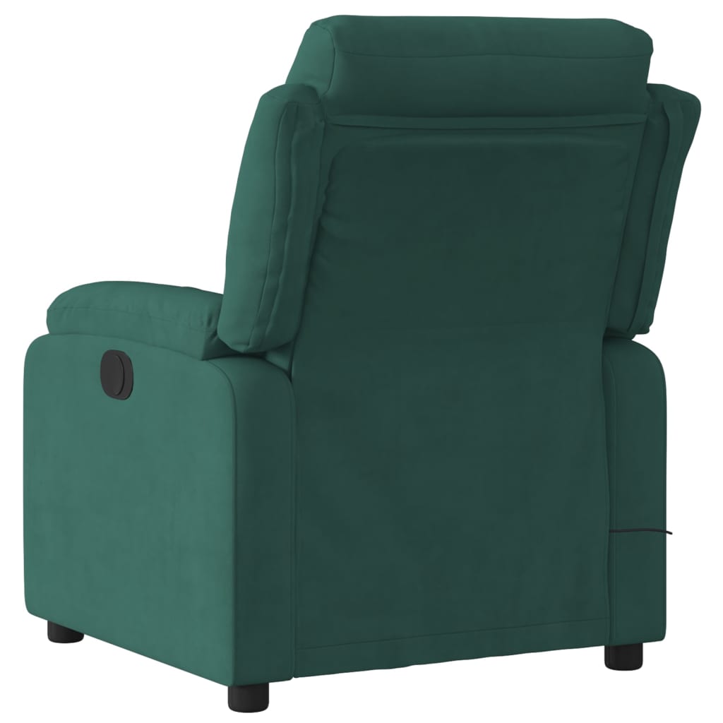 Massagestoel in donkergroen fluweel is nu te koop bij PeponiXL, paradijselijk wonen!