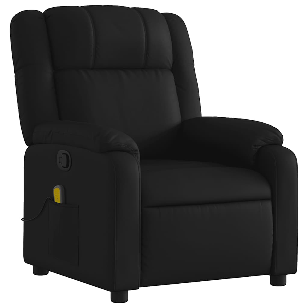 Massagestoel van zwart kunstleer is nu te koop bij PeponiXL, paradijselijk wonen!