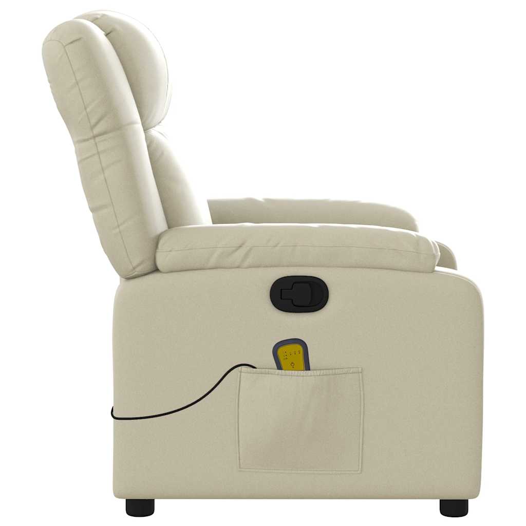 Massagestoel van kunstleer in crèmekleur is nu te koop bij PeponiXL, paradijselijk wonen!