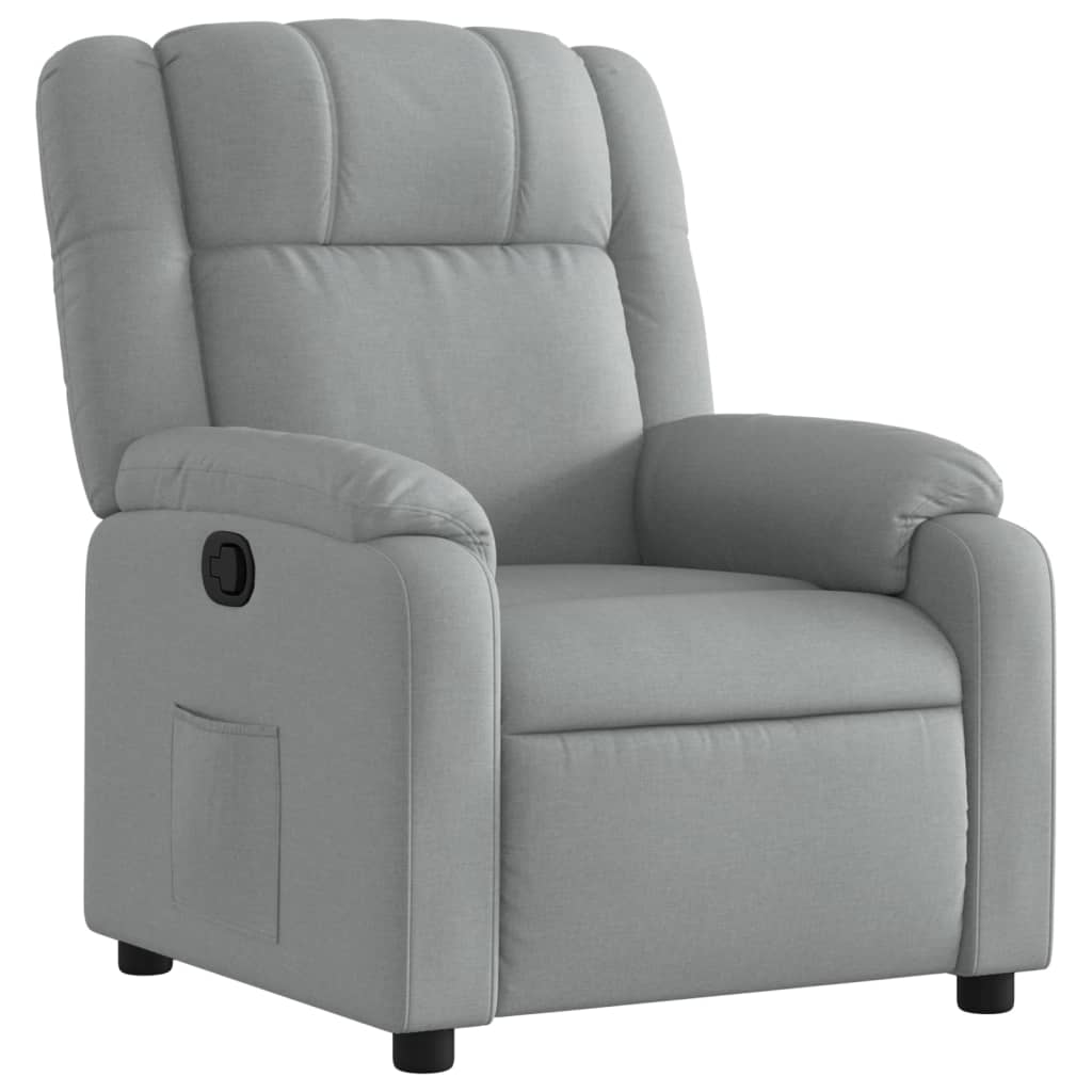 Relaxfauteuil lichtgrijze stof is nu te koop bij PeponiXL, paradijselijk wonen!