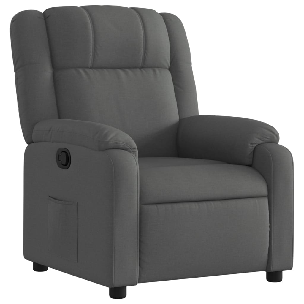 Relaxfauteuil donkergrijze stof is nu te koop bij PeponiXL, paradijselijk wonen!