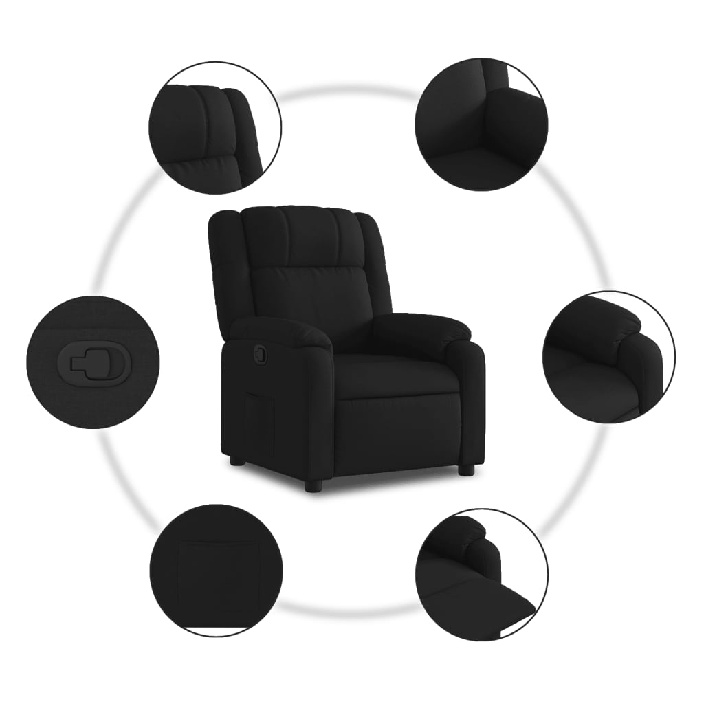 Relaxfauteuil Zwarte Stof is nu te koop bij PeponiXL, paradijselijk wonen!