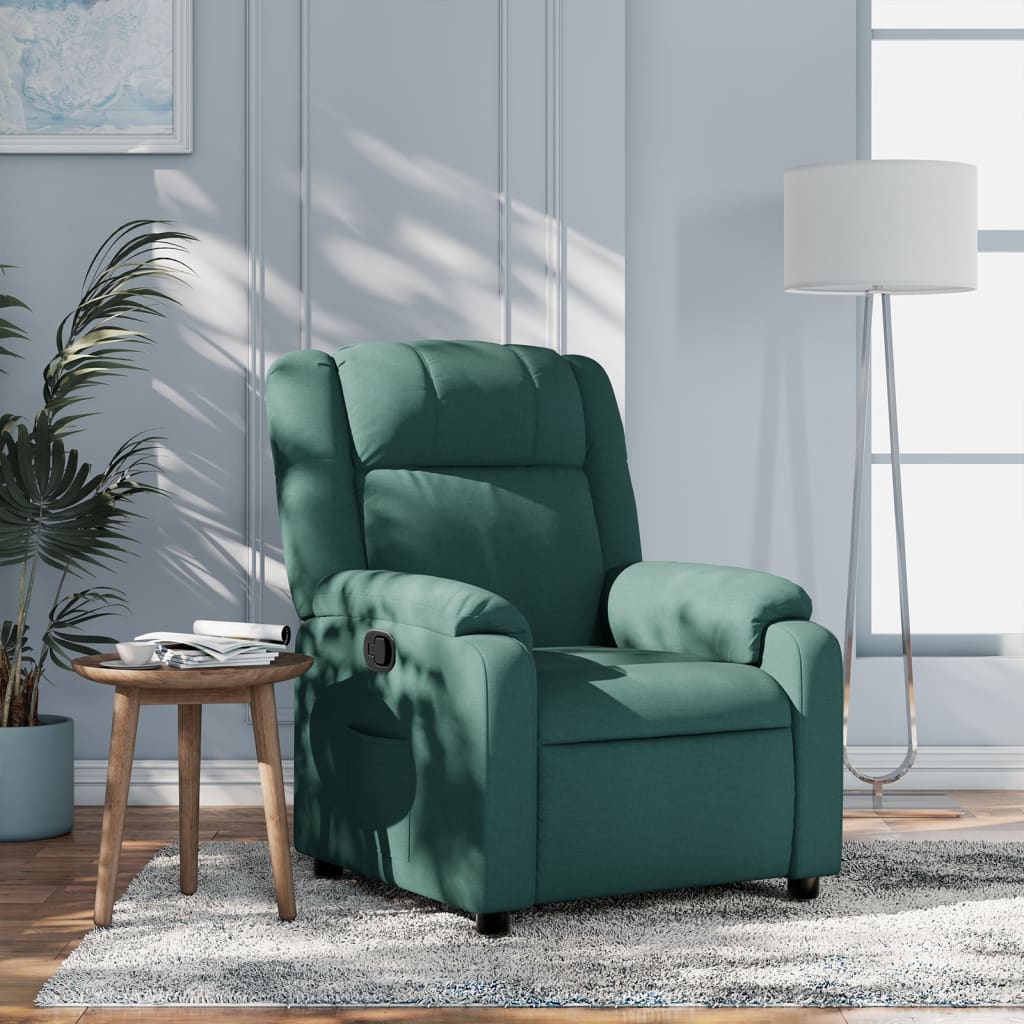 Relaxfauteuil donkergroene stof is nu te koop bij PeponiXL, paradijselijk wonen!