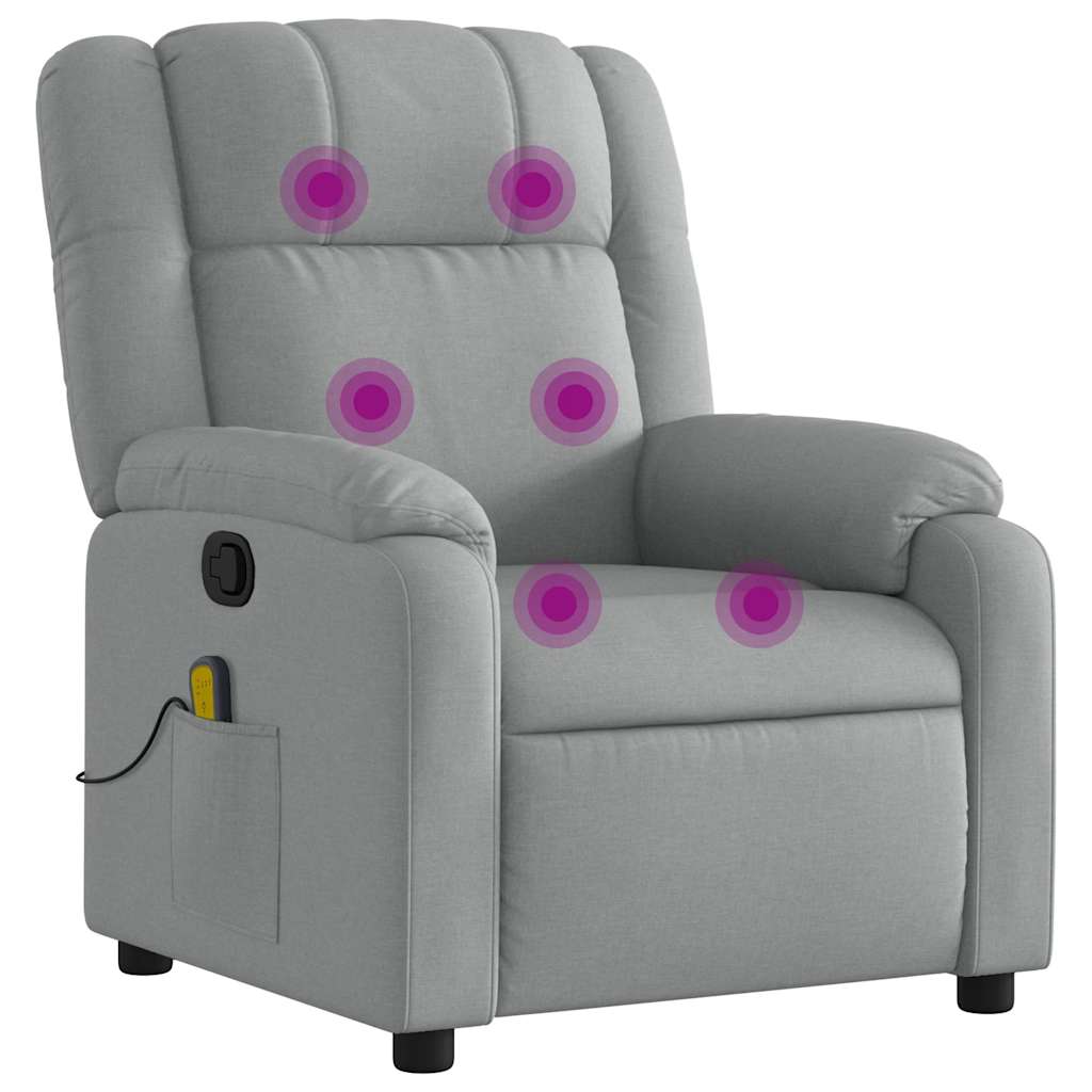 Massagestoel met lichtgrijze stof is nu te koop bij PeponiXL, paradijselijk wonen!