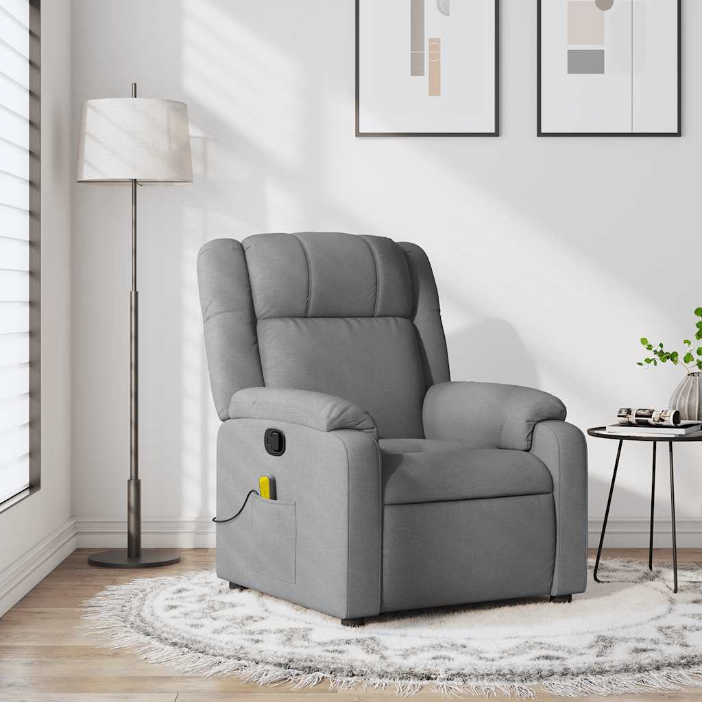 Massagestoel met lichtgrijze stof is nu te koop bij PeponiXL, paradijselijk wonen!