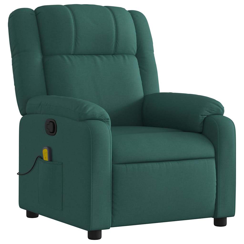 Massagestoel met donkergroene stof is nu te koop bij PeponiXL, paradijselijk wonen!