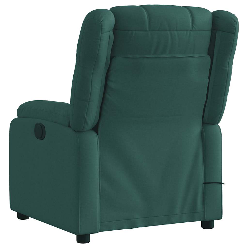 Massagestoel met donkergroene stof is nu te koop bij PeponiXL, paradijselijk wonen!