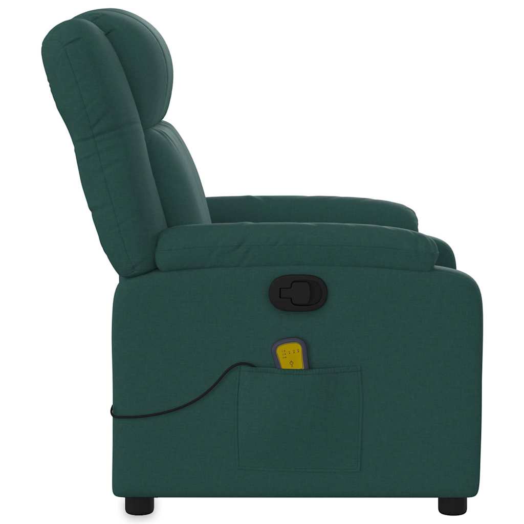 Massagestoel met donkergroene stof is nu te koop bij PeponiXL, paradijselijk wonen!